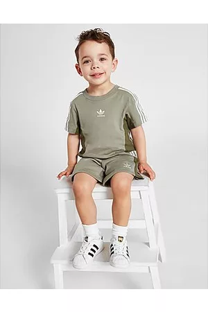 adidas Shorts - Chevron Colour Block T-Shirt/Shorts Set Infant