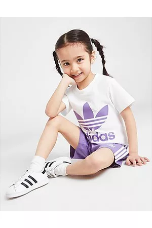 adidas Girls' Trefoil T-Shirt/Shorts Set Infant