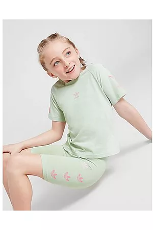 adidas Meisjes Shorts - Girls' Repeat Trefoil T-Shirt/Shorts Set Children