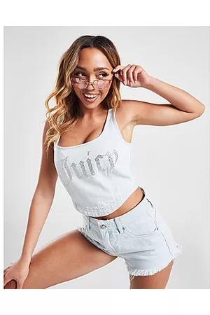 Juicy Couture Dames Tanktops - Diamante Denim Tank Top