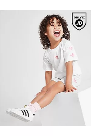 adidas Meisjes Shorts - Girls' Trefoil T-Shirt/Cycle Shorts Set Infant