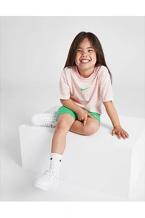 Nike Meisjes Shorts - Girls' Gingham T-Shirt/Cycle Shorts Set Children