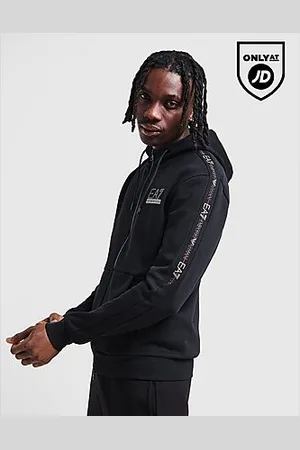 EA7 Tape Large Logo Full Zip Hoodie