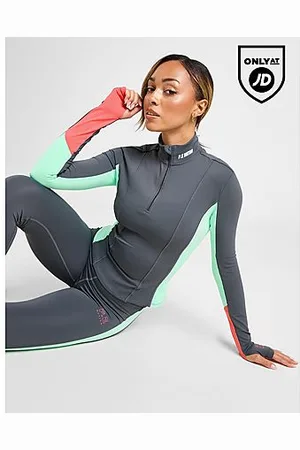 P.E Nation Breakthrough Colour Block 1/4 Zip Top
