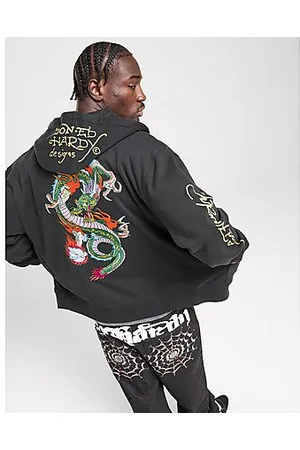 ED HARDY Back Dragon Full Zip Hoodie