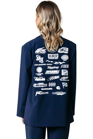 Colourful rebel Jesra Racer Logo Single Blazer