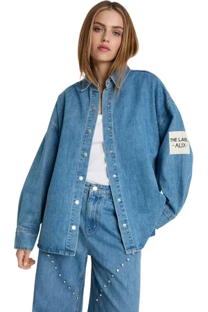 Alix the label Embellished Denim Blouse