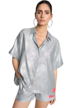 Alix the label Foil Twill Blouse