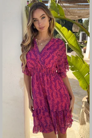 Jurkjes V-hals Print Dress Marrit