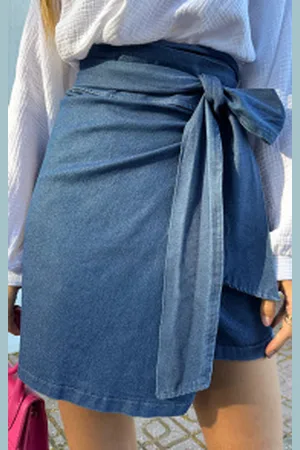 Jurkjes Wrap Skirt Savannah Denim