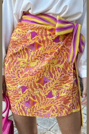 Jurkjes Wrap Skirt Savannah Oranje
