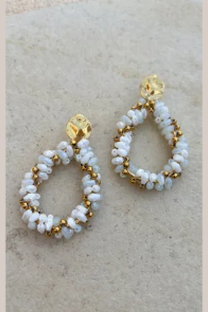 Jurkjes Luxury Beads Oorbellen Yara Goud