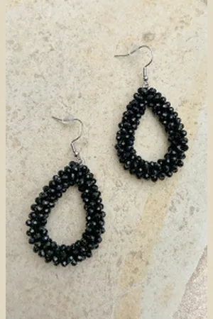 Jurkjes Bella Oval Earrings Black