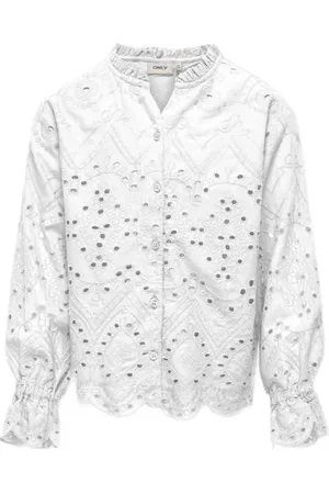 ONLY KIDS GIRL top KOGCLEO LIFE Meisjes Katoen Opstaande kraag Effen
