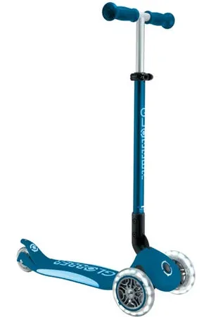 Globber Step Primo Foldable Plus Lights Petrol Blue Blauw