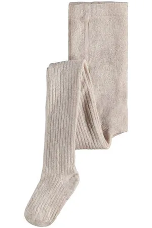 NAME IT KIDS maillot NKFPANTYHOSE beige Grijs Meisjes Viscose Effen