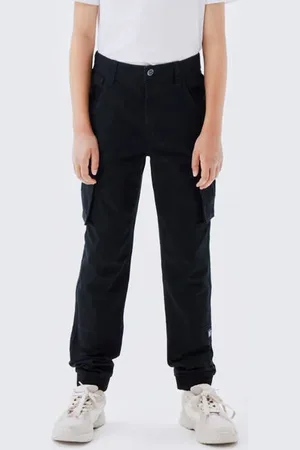 NAME IT KIDS cargobroek NITBAMGO Jongens Stretchkatoen Effen