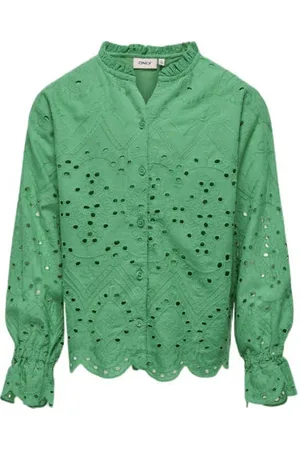 ONLY KIDS GIRL top KOGCLEO LIFE Meisjes Katoen Opstaande kraag Effen