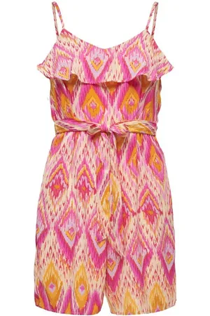 ONLY KIDS GIRL playsuit KOGSCARLETT met all over print Meisjes Viscose Ronde hals
