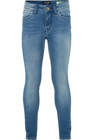 Cars Slim fit jog denim Burgo Blauw Effen