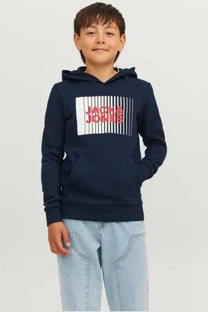 JACK & JONES JUNIOR hoodie JJECORP met logo Sweater Logo