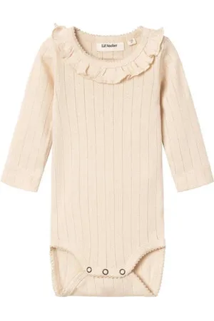 Lil Atelier BABY romper NBFRACHEL Meisjes Katoen Ronde hals Effen