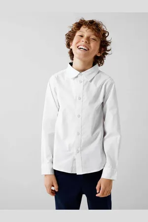 NAME IT KIDS overhemd NKMNEWSA met katoen Effen