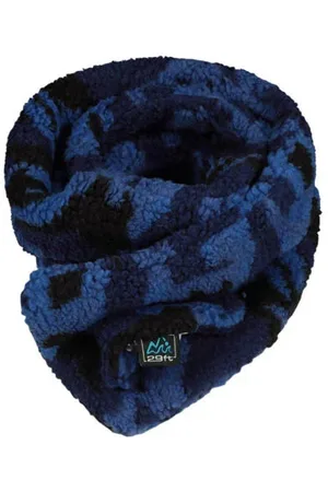 29FT Teddy sjaal met camouflageprint blauw Camouflage