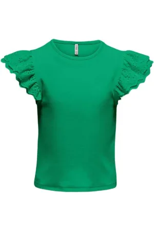 ONLY KIDS GIRL top KOGZENIA Meisjes Stretchkatoen Ronde hals Effen