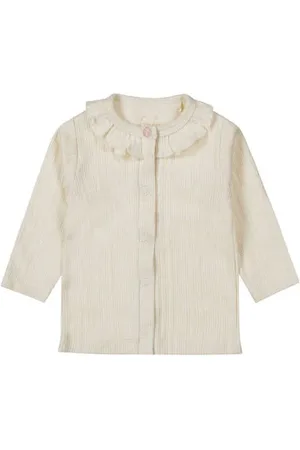 Dirkje Baby longsleeve Ecru Meisjes Katoen Peter Pan