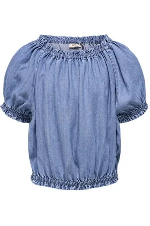 ONLY KIDS GIRL top KOGYOSHI Blauw Meisjes Katoen Ronde hals