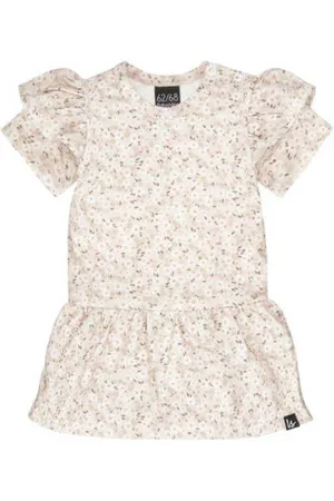 Babystyling Gebloemde baby jurk Meisjes Katoen Ronde hals