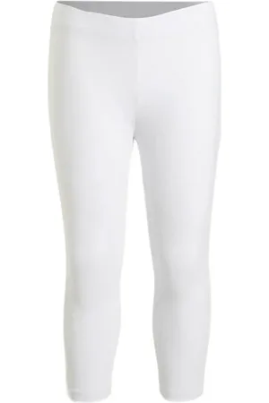 Anytime Cropped legging wit Broek Meisjes Katoen Effen