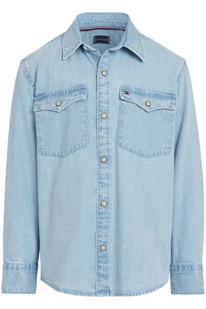 Tommy Hilfiger Overhemd Blauw Jongens Katoen Klassieke kraag