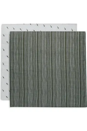 Jollein Hydrofiele doek Small 70x70cm Stripe&Olive LeafGreen