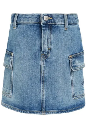 Calvin Klein Rok Blauw Meisjes Stretchkatoen Effen