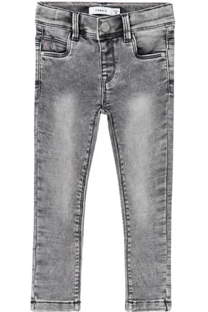 NAME IT MINI skinny jeans NMFPOLLY Grijs Meisjes Stretchdenim