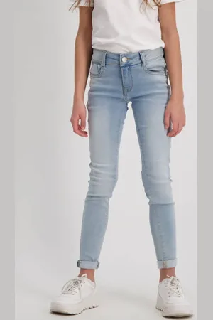 Cars Skinny jeans Eliza Blauw Meisjes Stretchdenim Effen