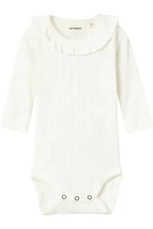 Lil Atelier BABY romper NBFRACHEL offwhite Ecru Meisjes Katoen Ronde hals