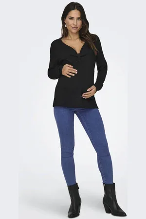 ONLY Skinny zwangerschapsjeans OLMRAIN Blauw Dames Viscose