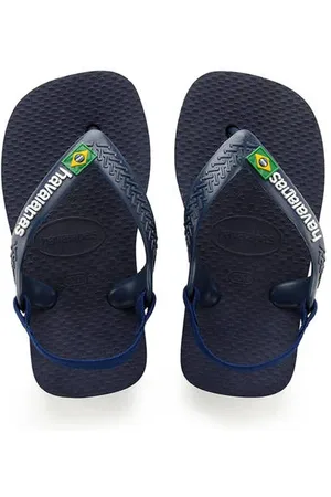 Havaianas Baby Brasil Logo II teenslippers met hielbandje Meisjes Rubber