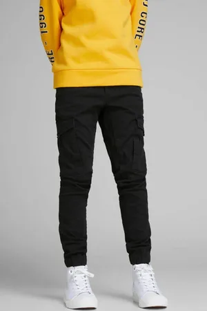 JACK & JONES JUNIOR cargobroek JJIPAUL Jongens Stretchkatoen Effen