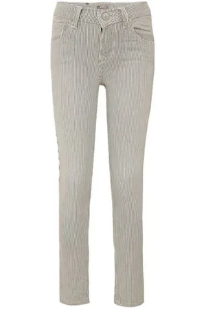 LTB Gestreepte skinny jeans AMY Grijs Meisjes Stretchdenim