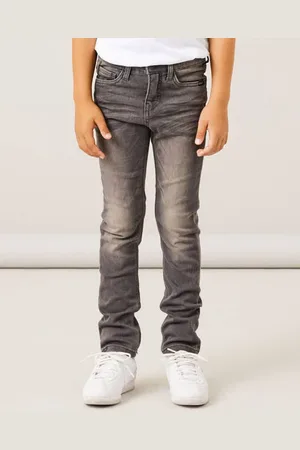 NAME IT KIDS slim fit jeans NKMTHEO Jongens Viscose Effen