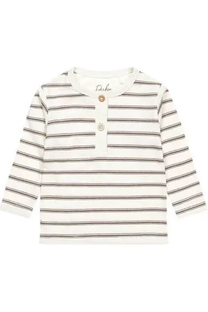 Dirkje Baby gestreepte longsleeve Jongens Stretchkatoen Ronde hals