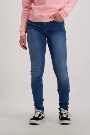 Cars Skinny jeans Eliza Blauw Meisjes Stretchdenim Effen