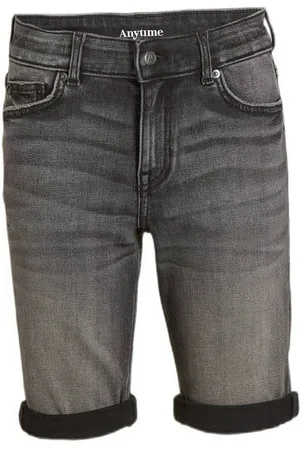 Anytime Denim short Zwart Jongens Katoen Effen