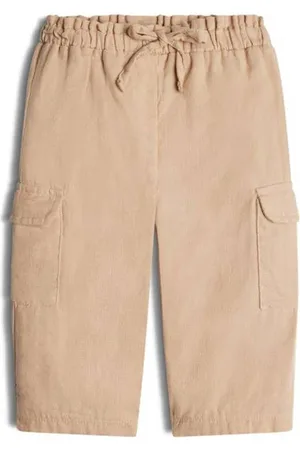 Retour Retour Mini high waist loose fit cargobroek Lindy Beige Meisjes Katoen