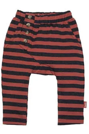 Bess Baby gestreepte regular fit broek Jongens Stretchkatoen