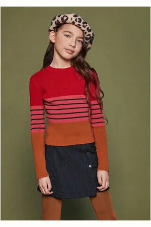NoNo Skort met krijtstreep Rok Meisjes Polyester Krijtstreep